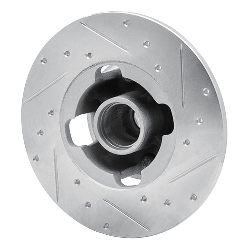 R1 1978-1987 Chevrolet CHEVETTE Front Left Drilled & Slotted Silver Brake Rotor