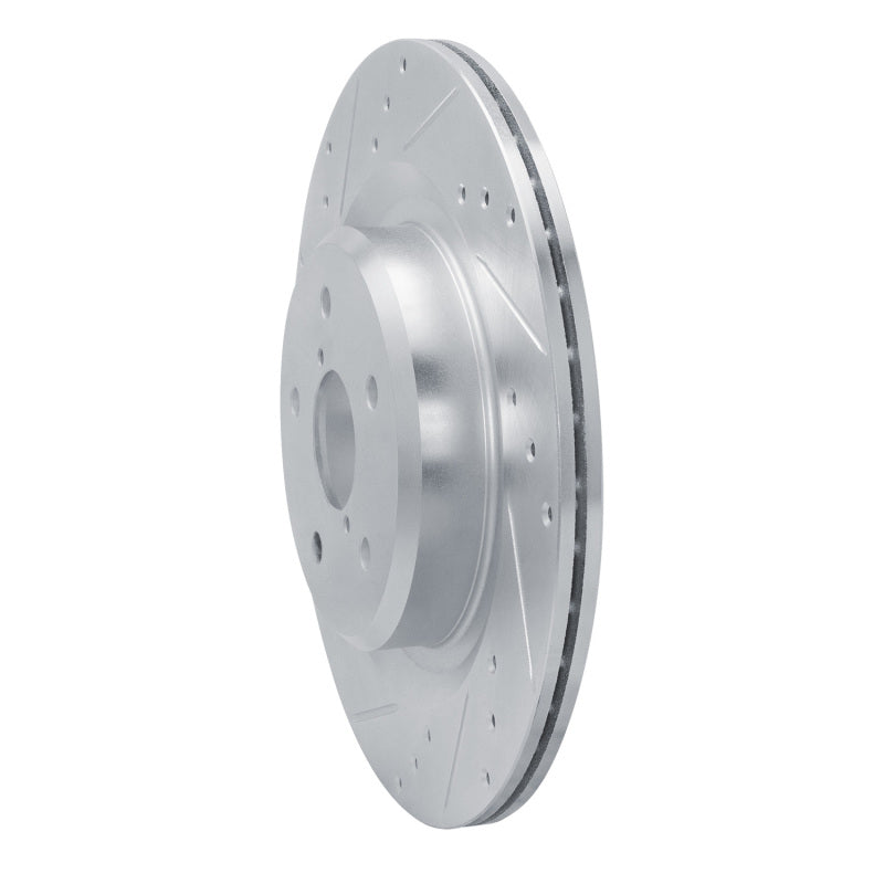 R1 19-25 Subaru ASCENT Rear Left Drilled & Slotted Silver Brake Rotor