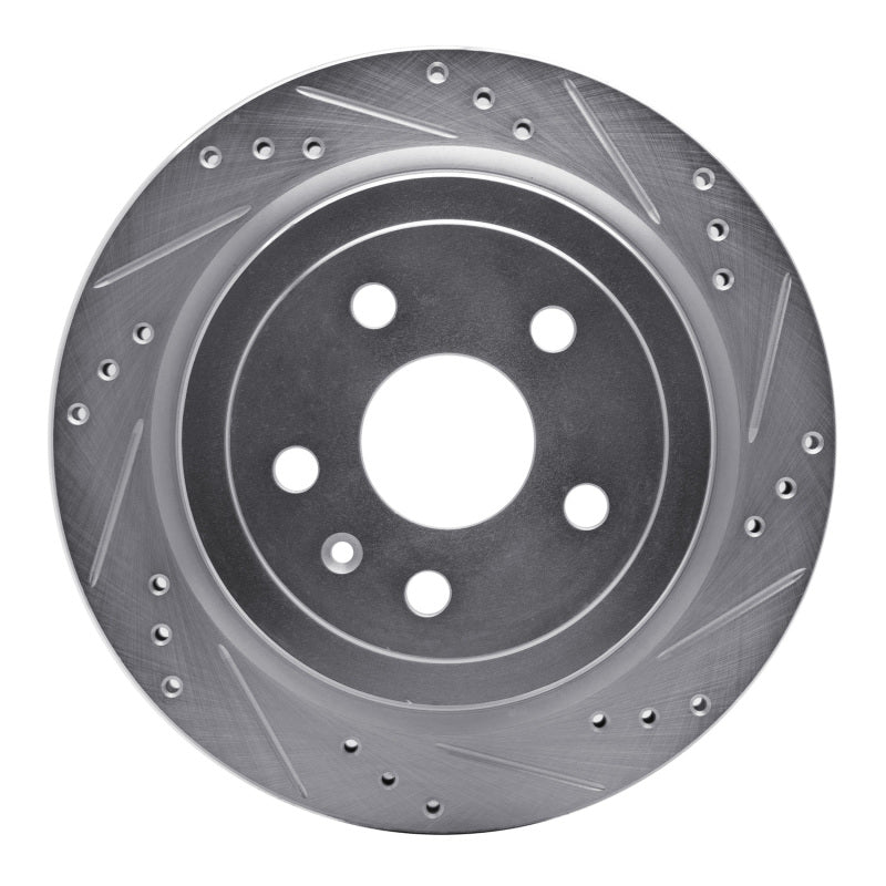 DFC 08-19 Cadillac CTS Rear Right Drilled & Slotted Silver Brake Rotor