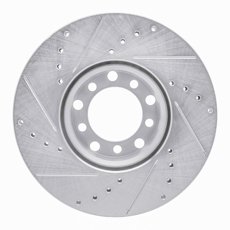 DFC 79-85 Mercedes-Benz 450SL Front Right Drilled & Slotted Silver Brake Rotor