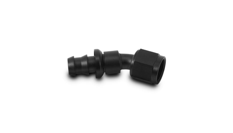 Vibrant Push-On 30 Degree Hose End Elbow Fitting Size -6AN