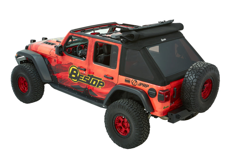 Bestop 18-26 Jeep Wrangler JL 4-Door Trektop Ultra (Premium Black Twill)