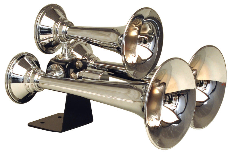 Kleinn Chrome Triple Horn/ 13.5In/11.75In/8.5In - Chrome-Plated Spun Copper