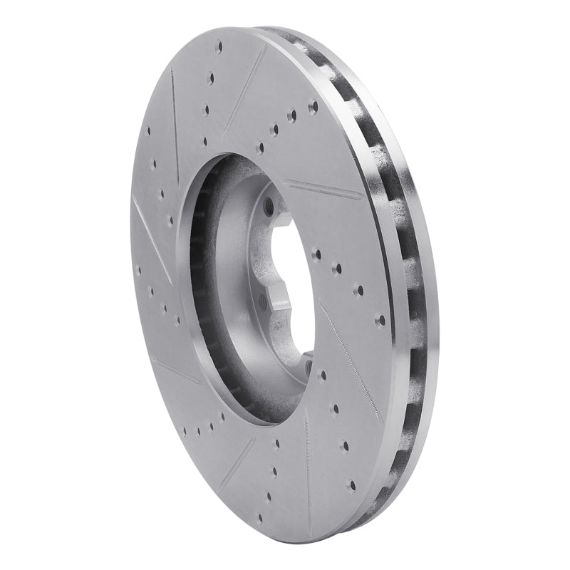R1 15-25 Ford Transit-350 HD/DRW Front Right Drilled & Slotted Silver Brake Rotor