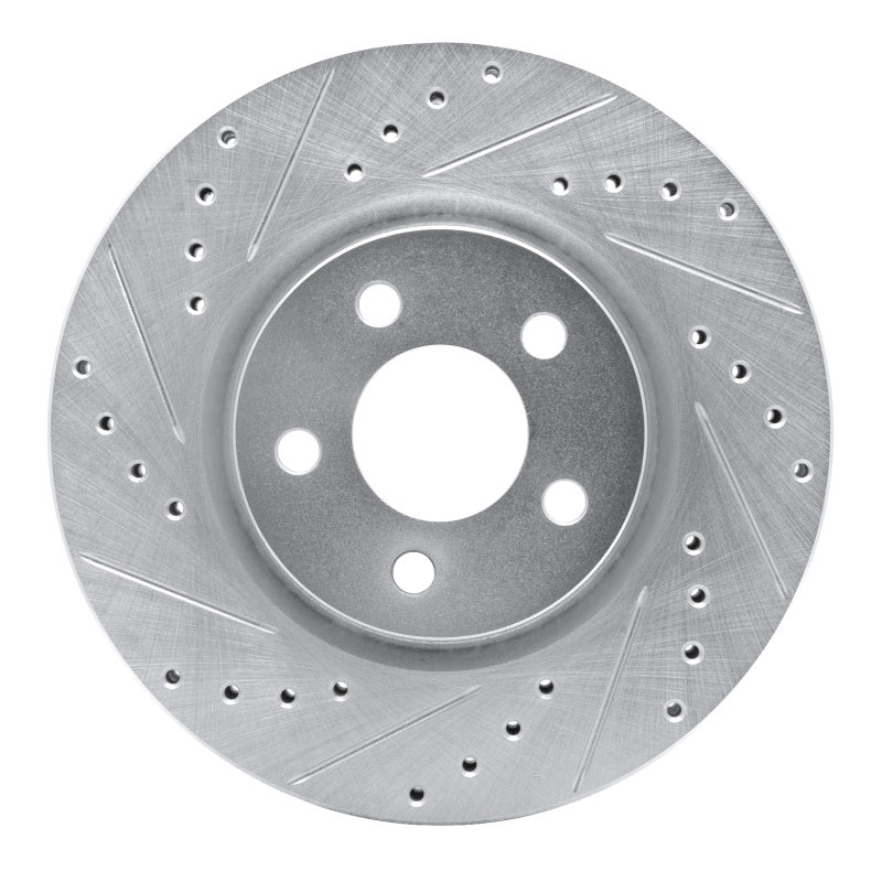 DFC 03-09 Chrysler PT Cruiser Front Left Drilled & Slotted Silver Brake Rotor