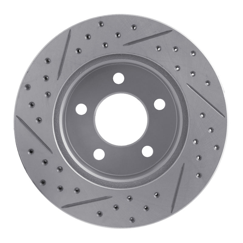 R1 90-99 Jeep Grand Cherokee Front Right Drilled & Slotted Geo-Carbon Rotor