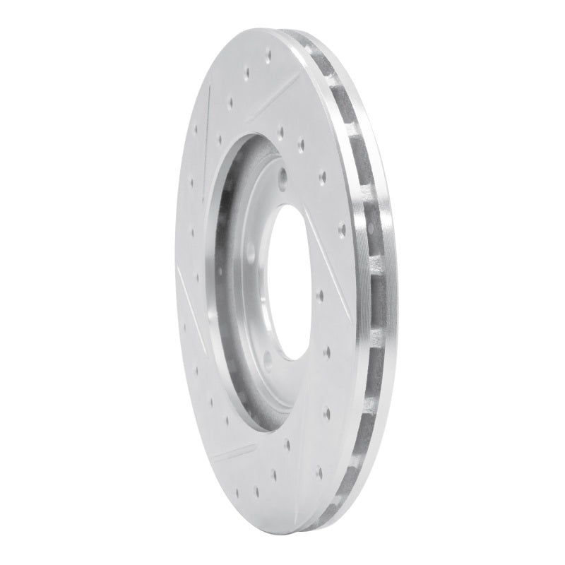 DFC 79-83 Toyota Pickup Front Right Drilled & Slotted Silver Brake Rotor