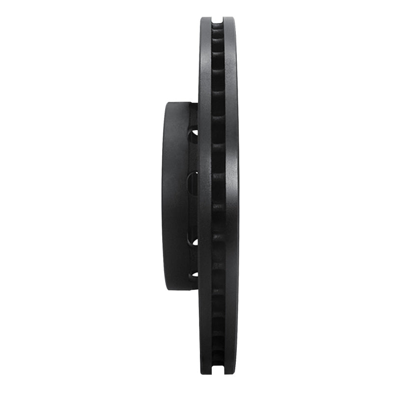 R1 90-91 Audi 90 Quattro Front Right Drilled & Slotted Black Brake Rotor