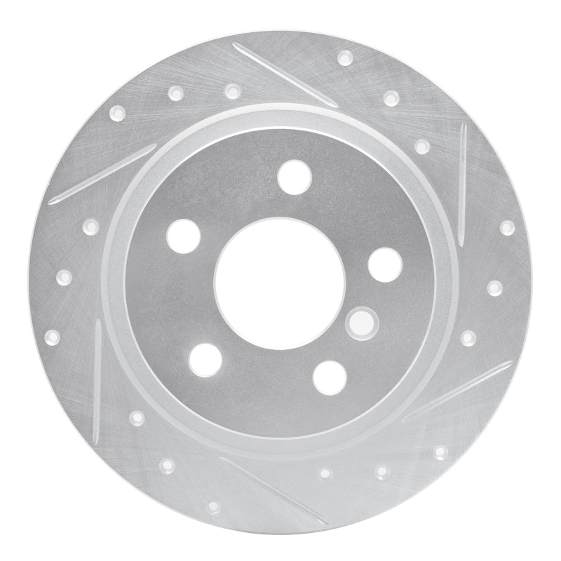 R1 14-25 BMW 220i (Mexico) Rear Right Drilled & Slotted Silver Brake Rotor