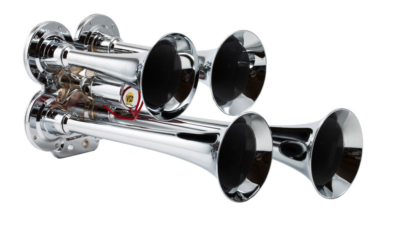 Kleinn Chrome Quad Horn/ 12.5In/10In/7.5In/6In - Chrome-Plated Zinc Alloy
