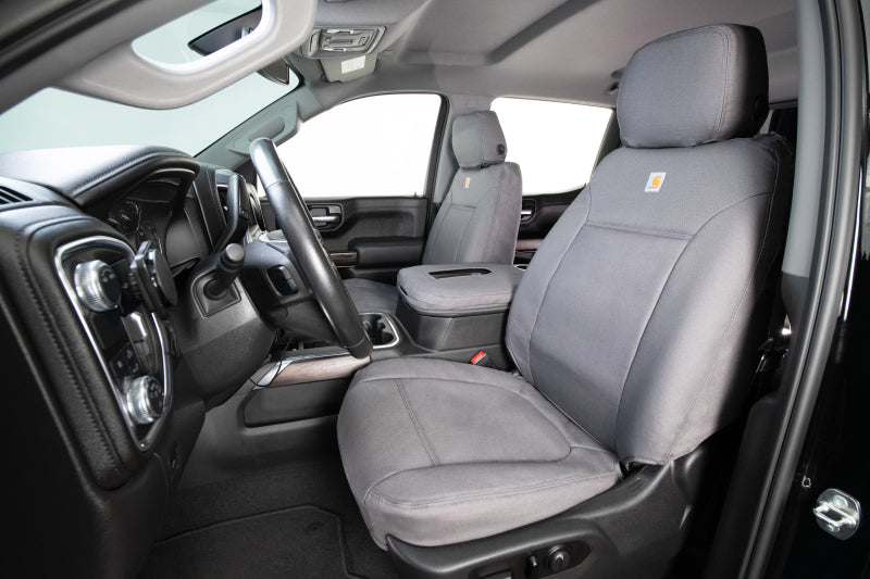 Covercraft 19-24 Chevrolet Silverado Carhartt PrecisionFit Custom Second Row Seat Covers - Gravel