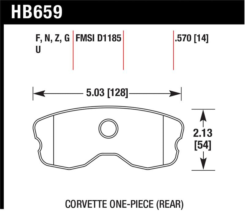 Hawk 10-12 Chevrolet Corvette Grand Sport / 06-12 Corvette Z06 Rear DTC-60 Race Brake Pads