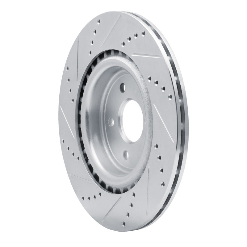 DFC 16-24 Jaguar XE Rear Right Drilled & Slotted Silver Brake Rotor