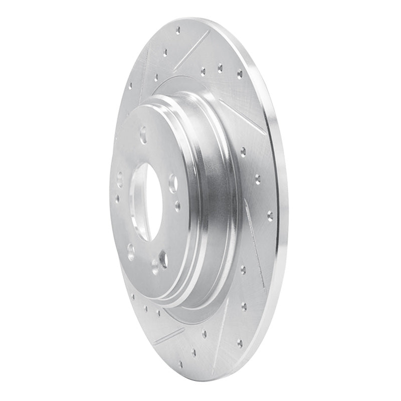 DFC 17-20 Acura MDX Rear Left Drilled & Slotted Silver Brake Rotor