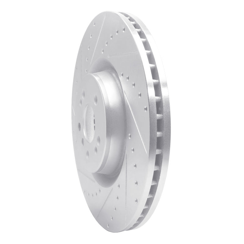 R1 07-09 Mercedes-Benz GL320 Front Left Drilled & Slotted Silver Brake Rotor