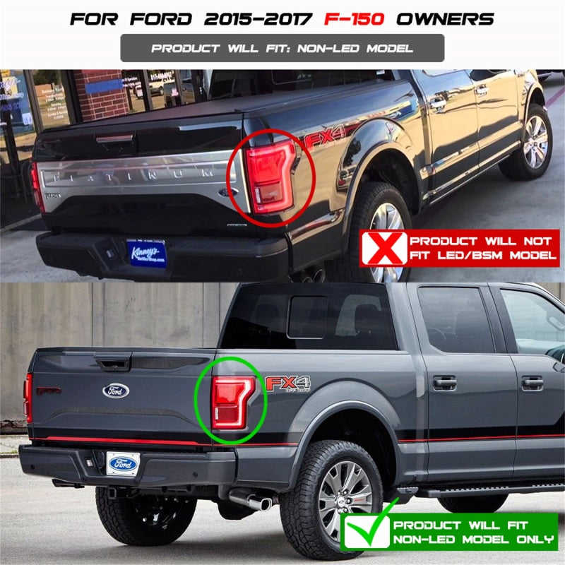 Spyder Ford F150 2015-2017 Light Bar LED Tail Lights - Black Smoke ALT-YD-FF15015-LBLED-BSM