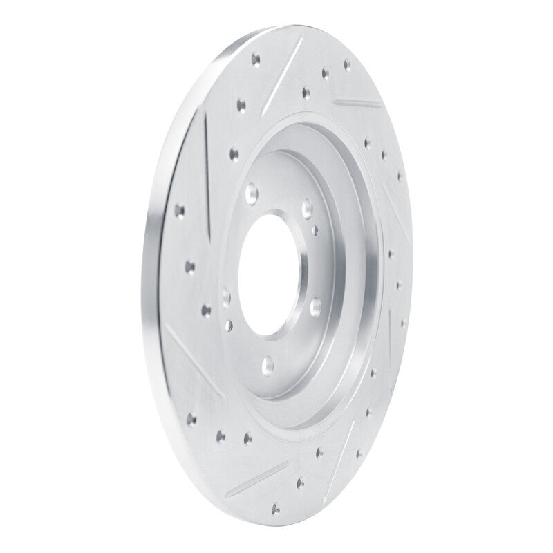 DFC 19-22 Hyundai Veloster N Rear Right Drilled & Slotted Silver Brake Rotor