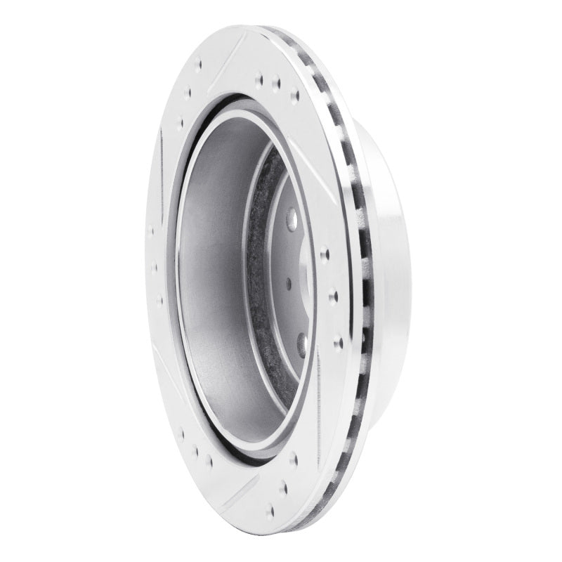 R1 83-89 Isuzu Impulse Rear Right Drilled & Slotted Silver Brake Rotor