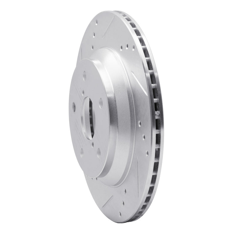 R1 19-25 Subaru Impreza Rear Left Drilled & Slotted Silver Brake Rotor