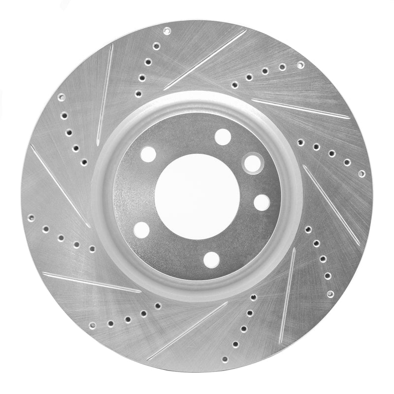 DFC 08-09 Porsche Cayenne Front Left Drilled & Slotted Silver Brake Rotor