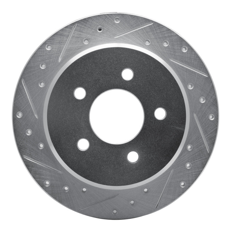 DFC 91-95 Ford Crown Victoria Rear Left Drilled & Slotted Silver Brake Rotor