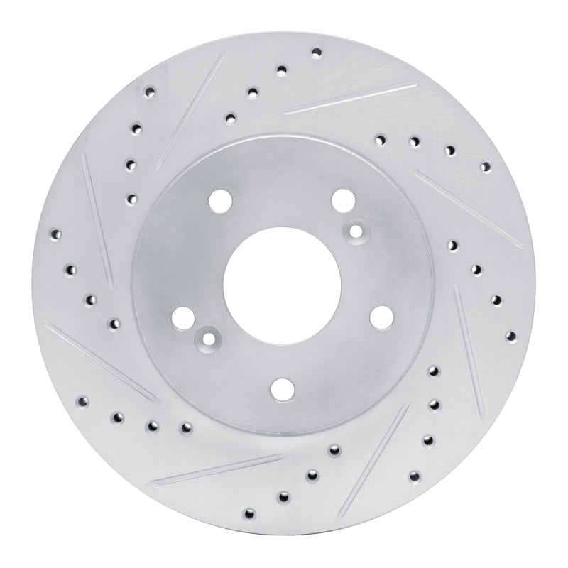 R1 91-96 Acura NSX Rear Left Drilled & Slotted Silver Brake Rotor