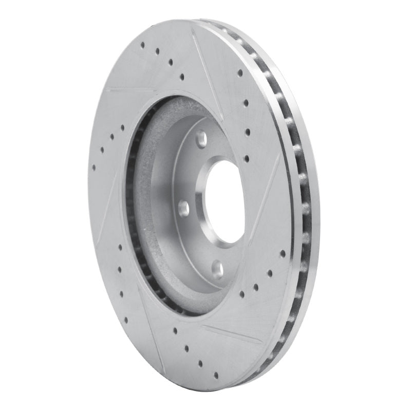 R1 13-25 Nissan ALTIMA Front Left Drilled & Slotted Silver Brake Rotor