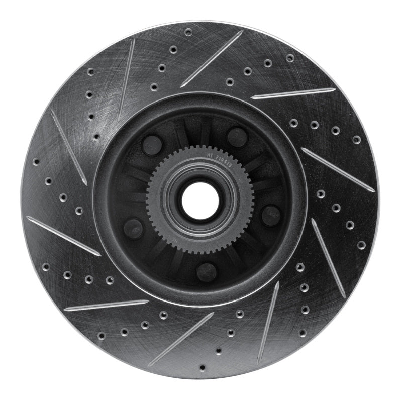 R1 04-06 Ford E-150 Club Wagon Front Right Drilled & Slotted Silver Brake Rotor