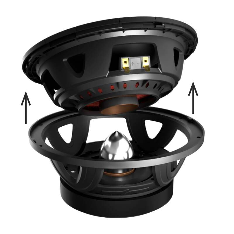 DS18 PROJECT360 8in Mid-High 100.2 dB Bullet Loudspeaker 300W RMS 8-Ohm Rotating Recone Design