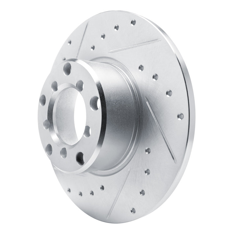 R1 65-73 Mercedes-Benz 250SEC Front Left Drilled & Slotted Silver Brake Rotor