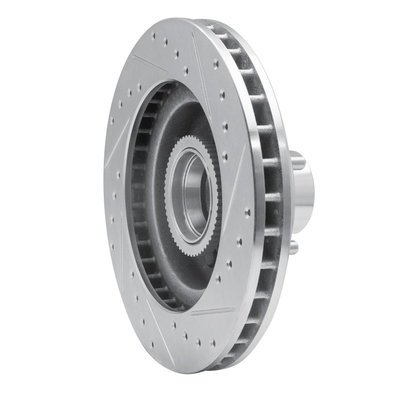 DFC 93-95 Chevrolet G10 Front Left Drilled & Slotted Silver Brake Rotor