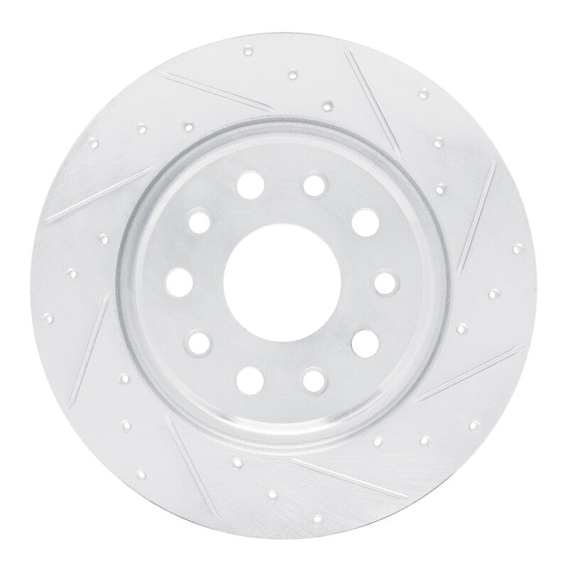 DFC 22-25 Jeep Grand Cherokee Rear Right Drilled & Slotted Silver Brake Rotor