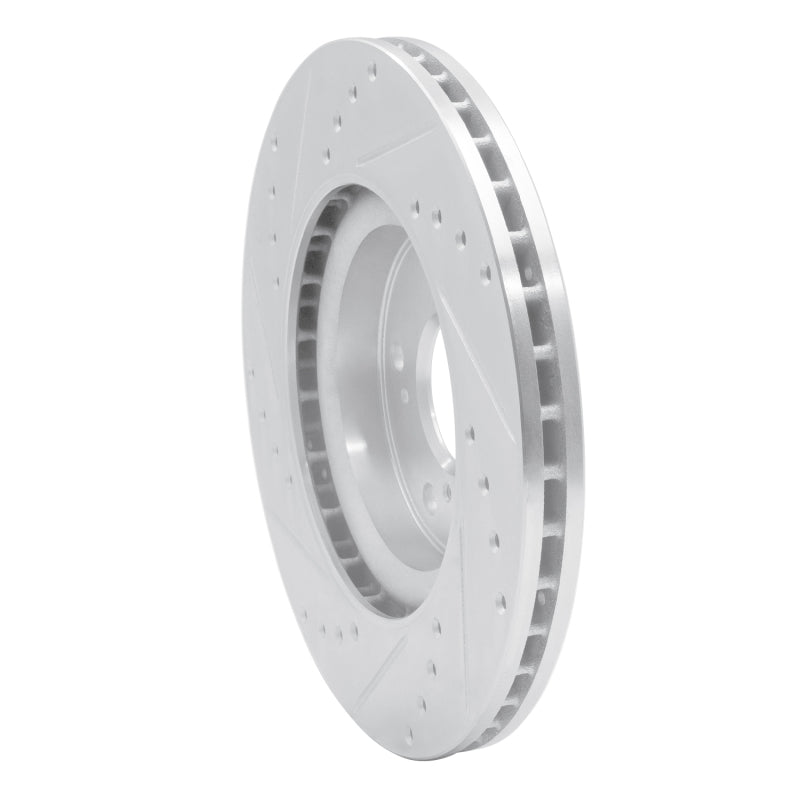 DFC 12-16 Honda CR-V Front Right Drilled & Slotted Silver Brake Rotor