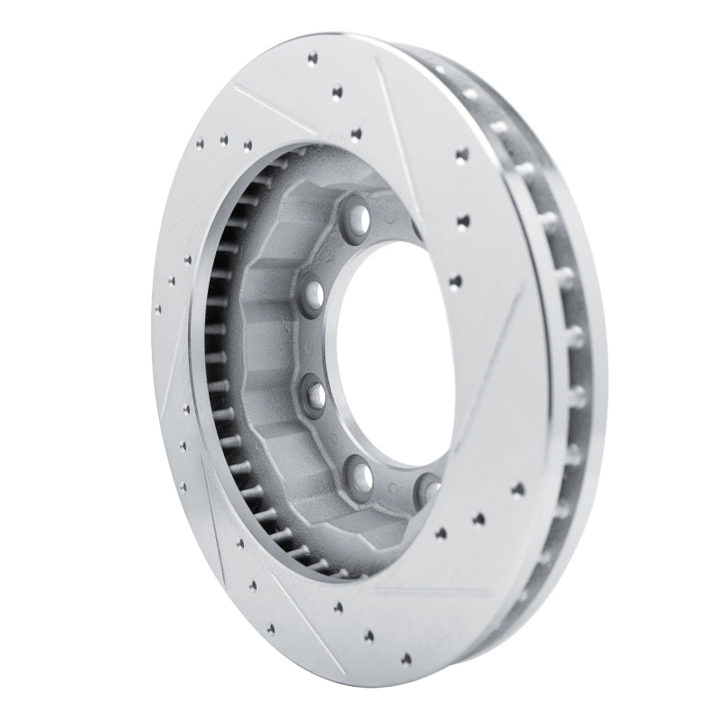 R1 77-93 Chevrolet K30 Front Left Drilled & Slotted Silver Brake Rotor