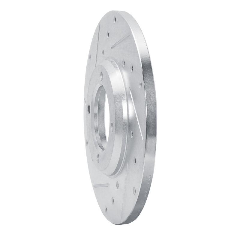 DFC 79-81 Toyota Celica Front Left Drilled & Slotted Silver Brake Rotor