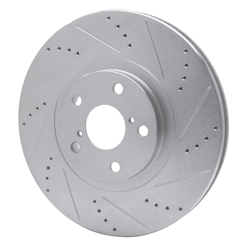 DFC 93-98 Toyota Supra Right Front Drilled & Slotted Silver Brake Rotor
