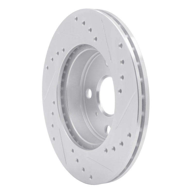R1 85-88 Chevrolet Nova Front Left Drilled & Slotted Silver Brake Rotor