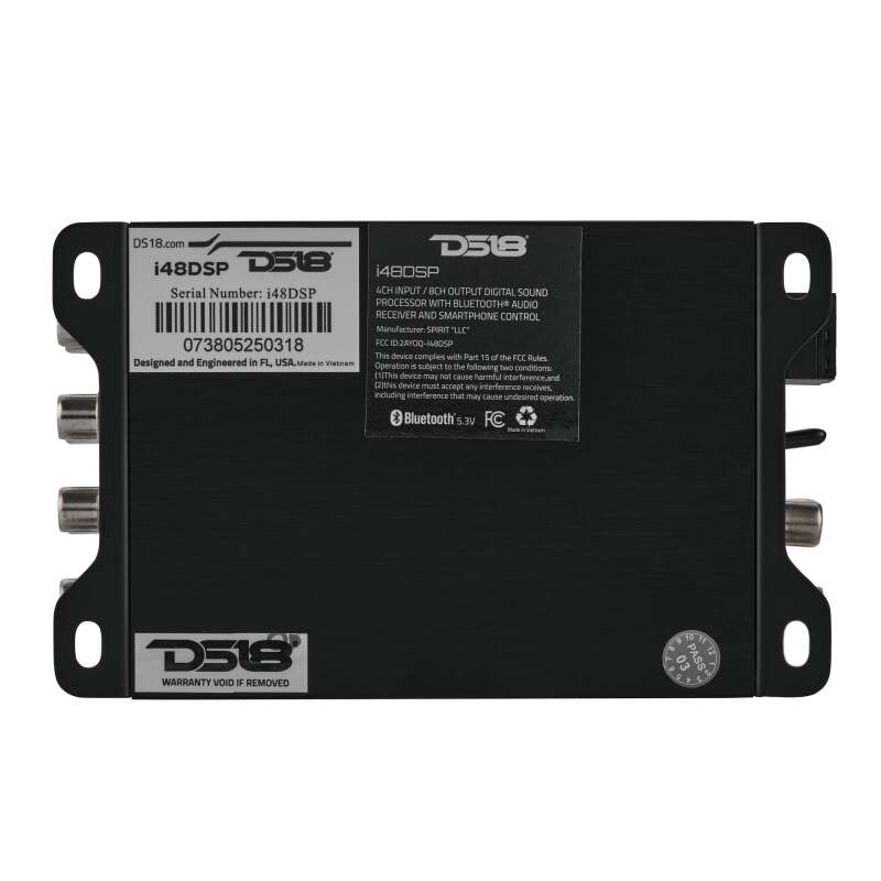 DS18 4-Channel In and 8-Channel Out DSP Bluetooth Audio Receiver Smartphone Control