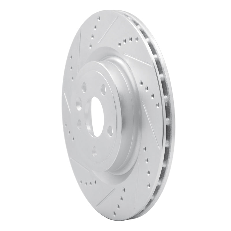DFC 17-20 Jaguar F-Pace Rear Left Drilled & Slotted Silver Brake Rotor
