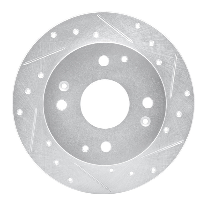 DFC 92-94 Acura VIGOR Rear Right Drilled & Slotted Silver Brake Rotor