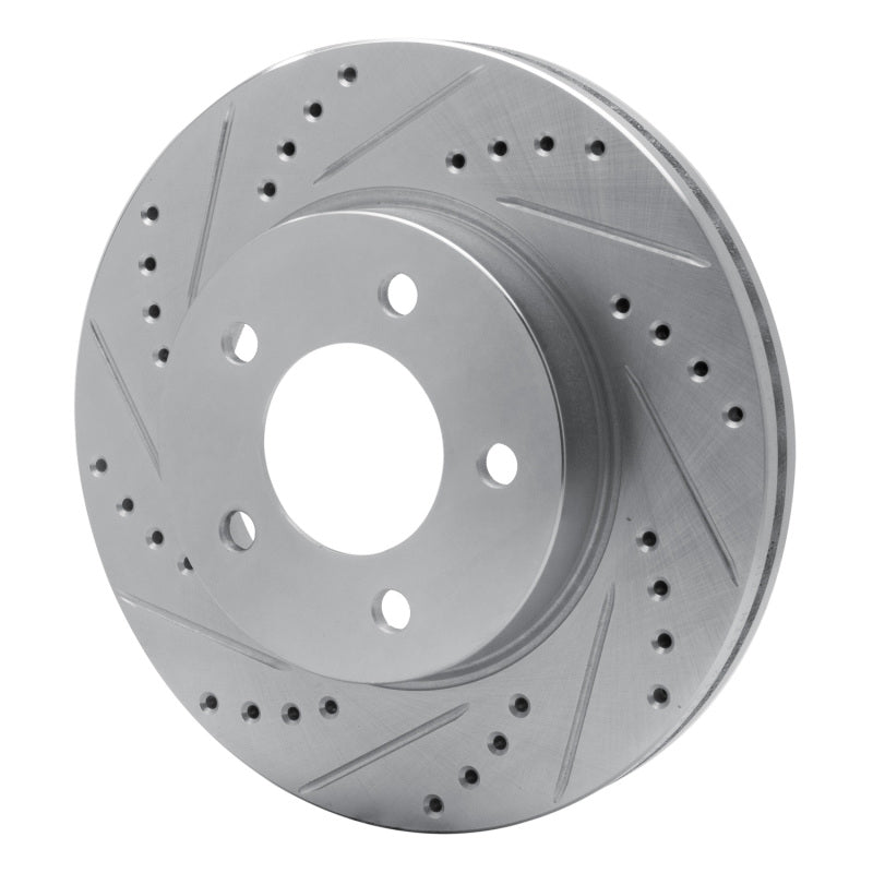 DFC 98-00 Chrysler Concorde Front Left Drilled & Slotted Silver Brake Rotor