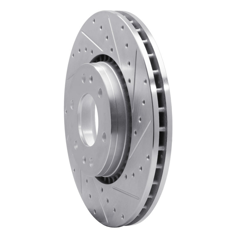 DFC 02-09 Buick Rainier Front Right Drilled & Slotted Silver Brake Rotor
