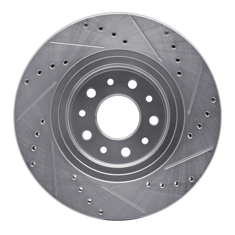 R1 05-09 Ford Five Hundred Front Left Drilled & Slotted Silver Brake Rotor
