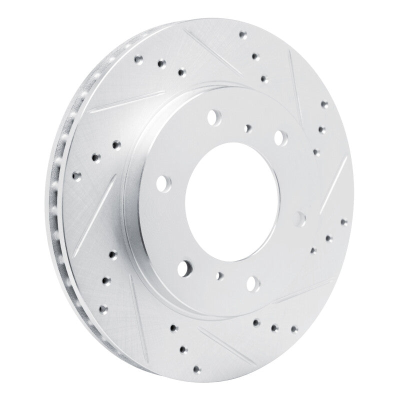 DFC 07-17 Mitsubishi Montero Sport (Mexico) Front Right Drilled & Slotted Silver Brake Rotor