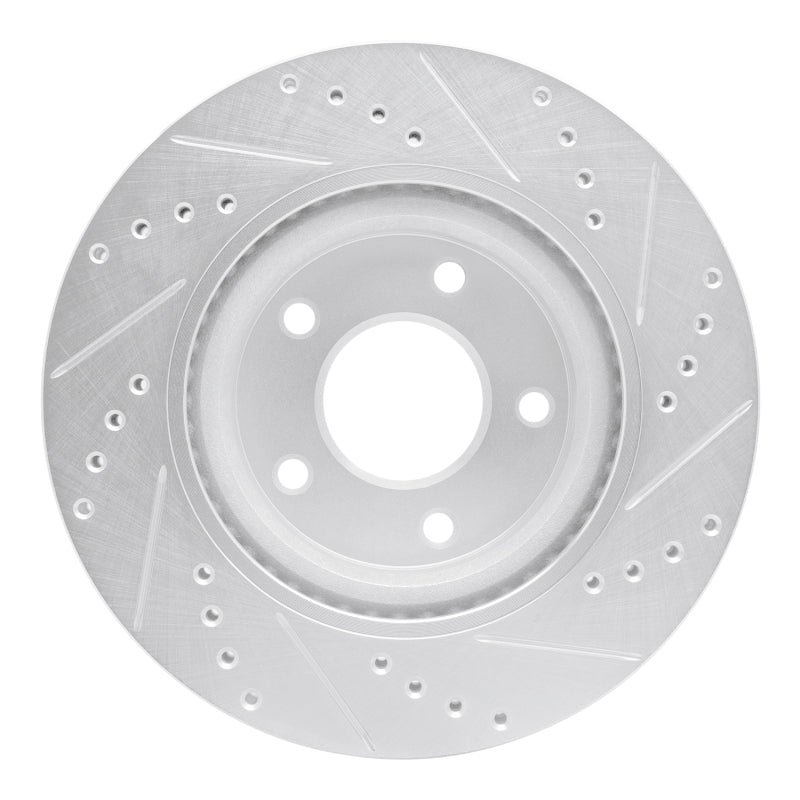DFC 11-19 Nissan Sentra Front Left Drilled & Slotted Silver Brake Rotor
