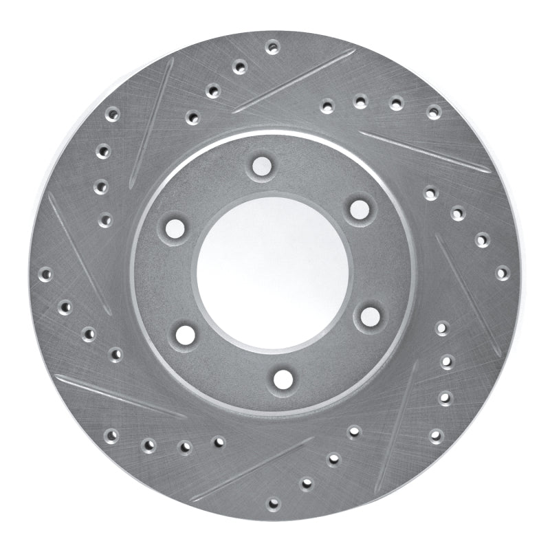 DFC 93-98 Toyota T100 Front Left Drilled & Slotted Silver Brake Rotor