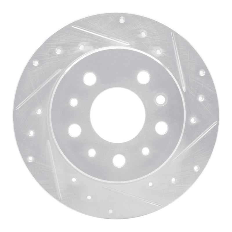 R1 61-91 Mercedes-Benz 220D Rear Right Drilled & Slotted Silver Brake Rotor