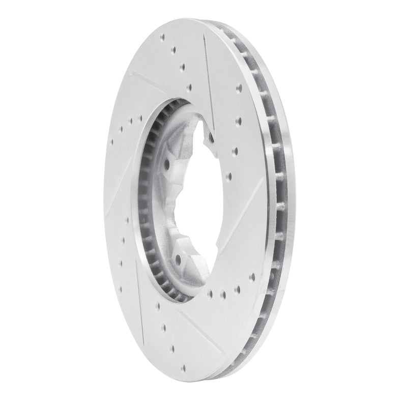 DFC 92-98 Acura TL Front Left Drilled & Slotted Silver Brake Rotor