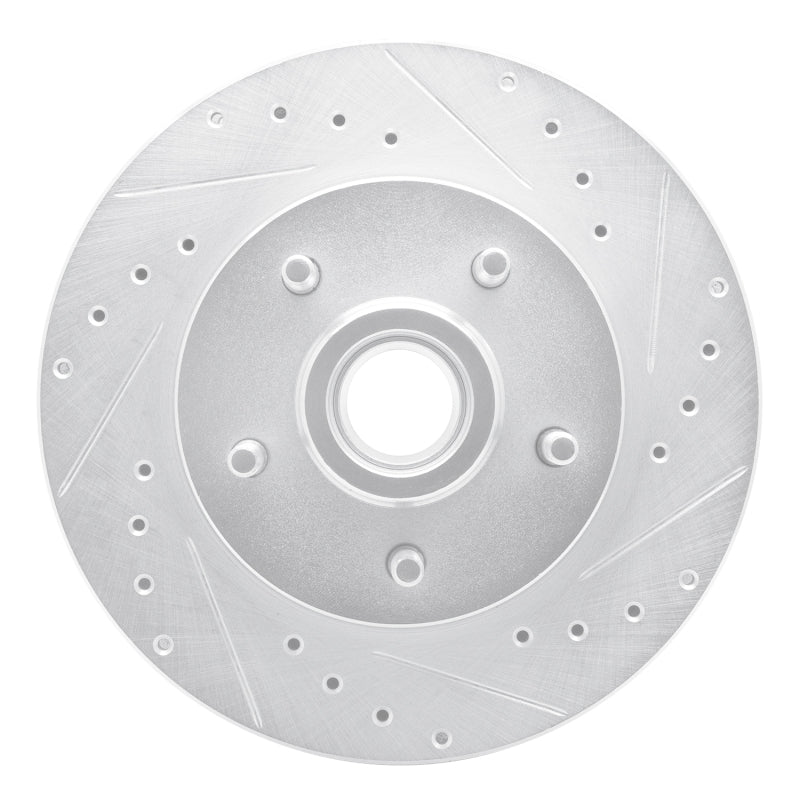 R1 93-95 Chevrolet G10 Front Right Drilled & Slotted Silver Brake Rotor