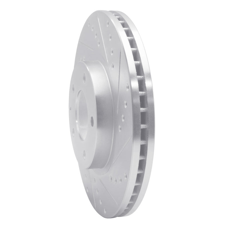 R1 01-02 Mazda Millenia Front Right Drilled & Slotted Silver Brake Rotor